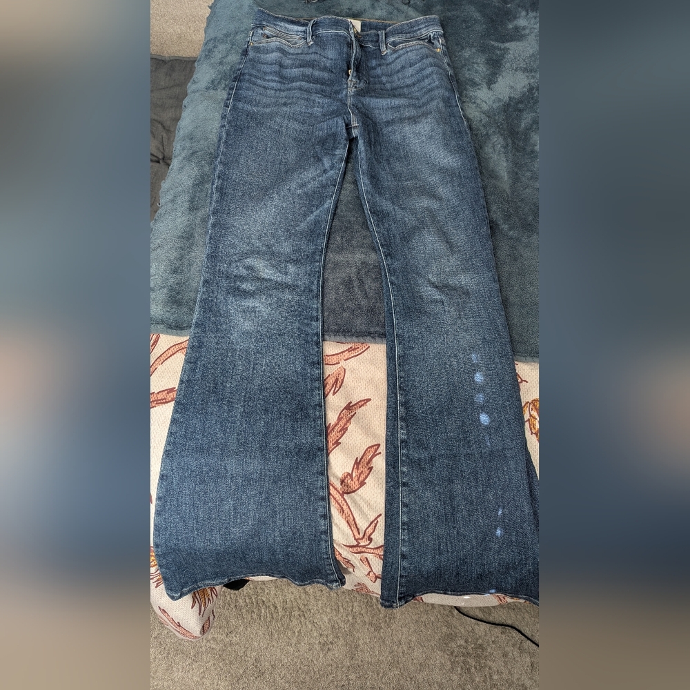 Frame Denim Blue Flare Wide Leg Jeans - Picture 3 of 3